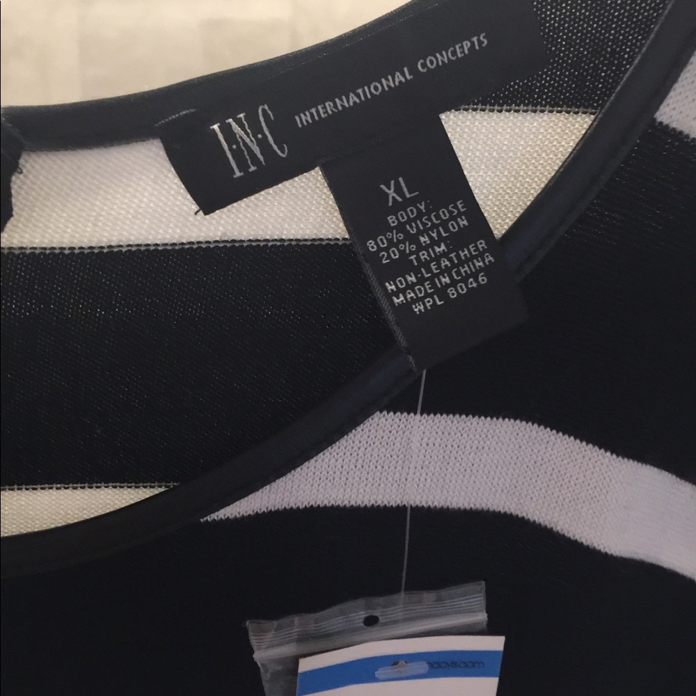 I.N.C. XL Sweater Dress New with TAGS Leather Trim - Picture 7 of 7